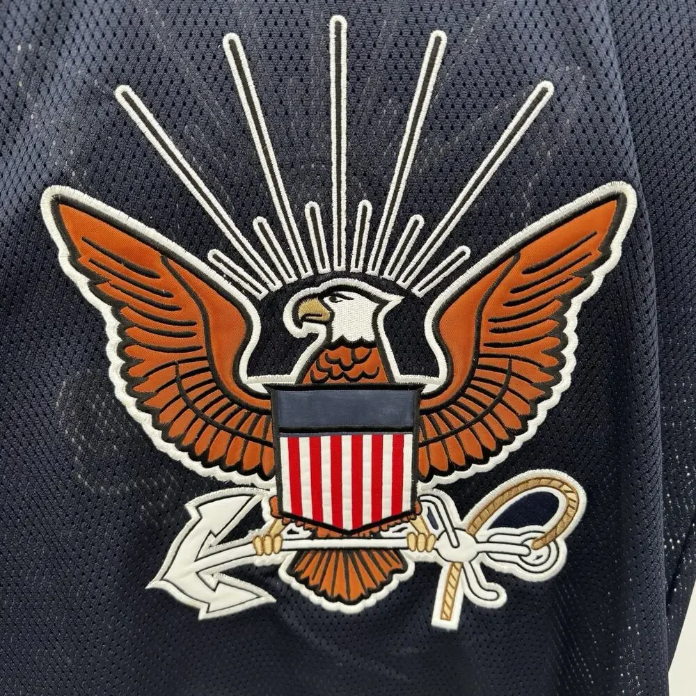 Rapid Dominance U.S. Navy Football Jersey Navy Blue Men's Size M Embroidered NWT